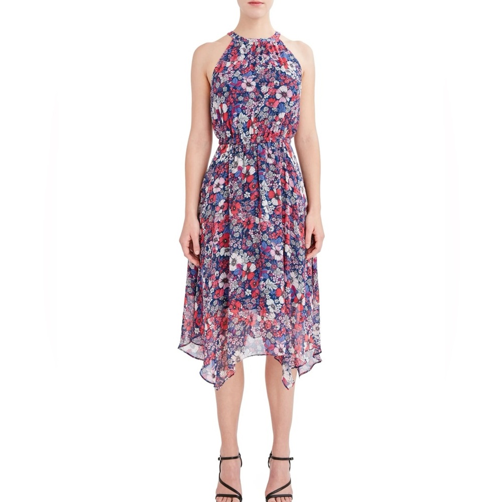 NWOT BCBG Paris Floral Asymmetrical Sundress